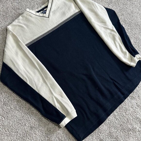 Quiksilver Men's Black and Cream Sweatshirt - Picture 2 of 4